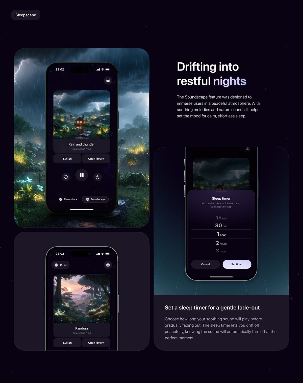 Sleepscape feature